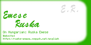 emese ruska business card